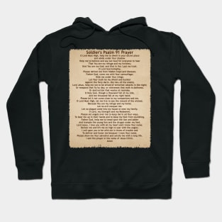 Soldier's Prayer - A Psalm 91 Prayer for Soldiers on T-shirts Hoodie